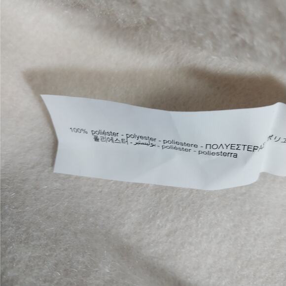 ZARA! VANILLA CREAM 100% BOILED WOOL DECONSTRUCTED SLIP-ON SWEATER! SZ S - Picture 8 of 11